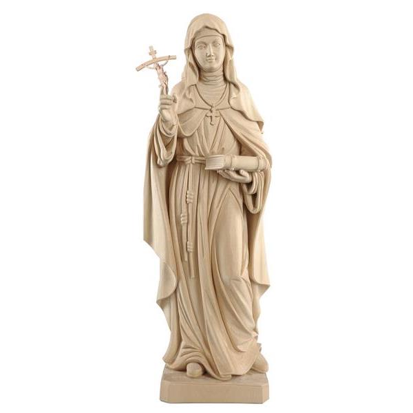 St. Monica with cross and book - natural wood