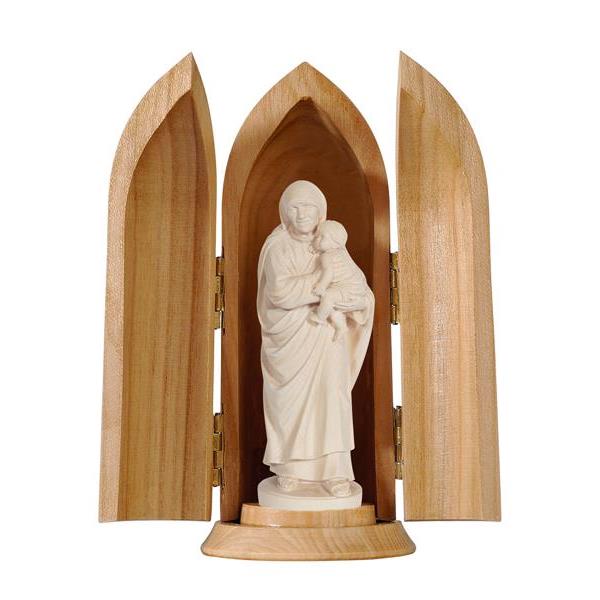 Mother Teresa of Calcutta in niche - natural wood
