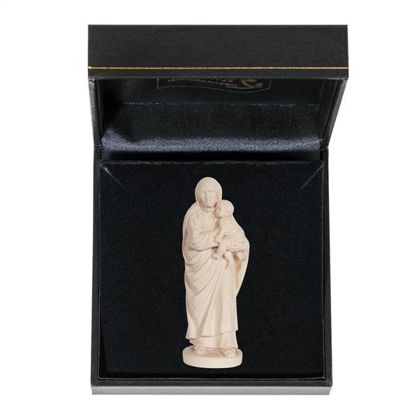 Mother Teresa of Calcutta with case - natural wood