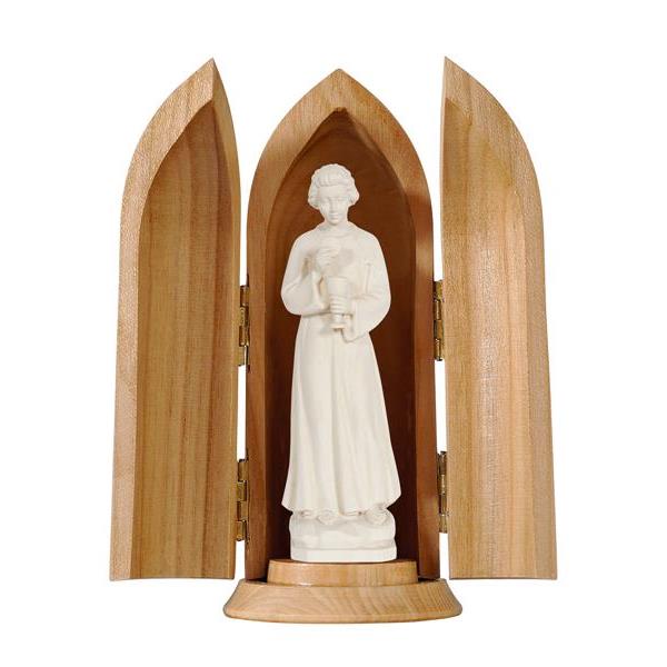 Angel of Portugal in niche - natural wood