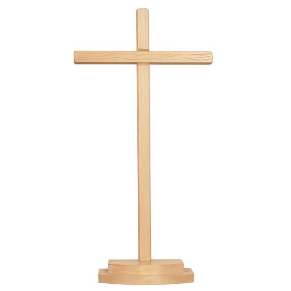 Cross standing straight - natural wood