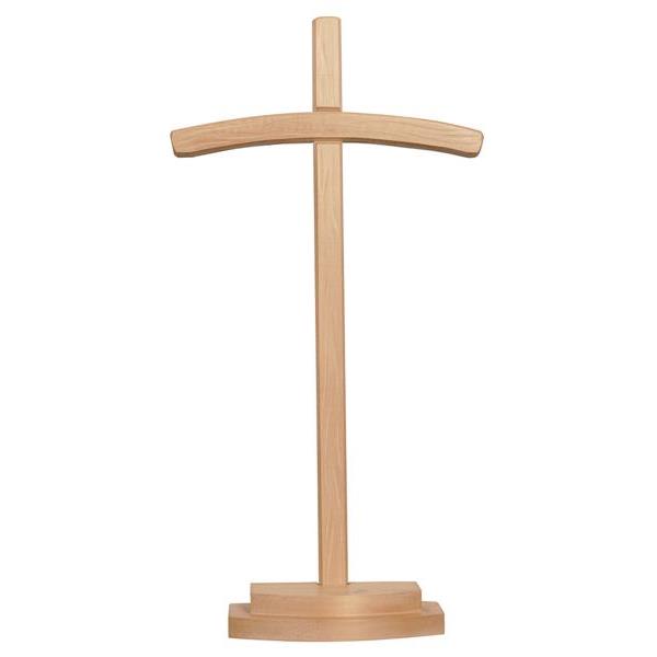 Cross standing bent - natural wood