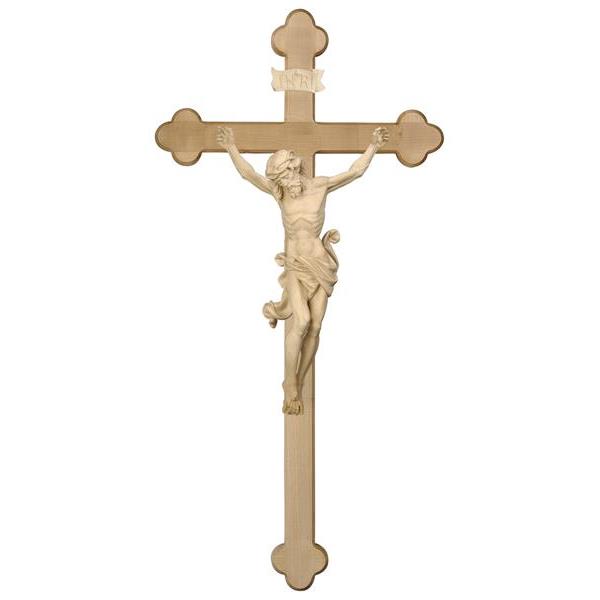 Corpus Leonardo cross baroque light stained - natural wood