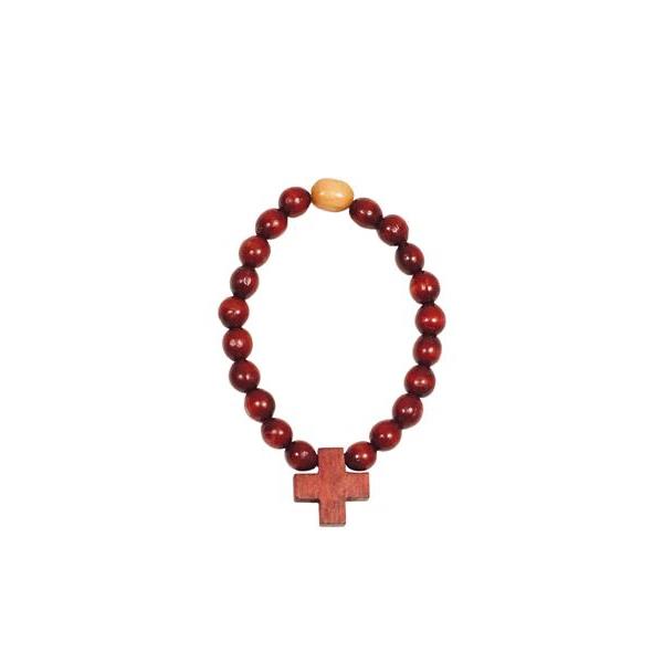Rosary bracelet - natural red