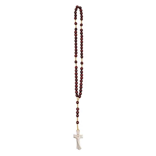 Rosary with Family Cross Ambiente Design - natural red