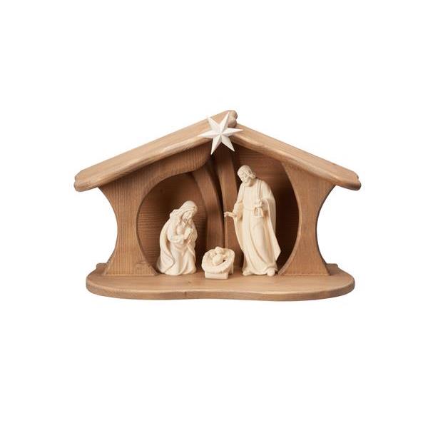 AD Nativity Set 5 pcs-stable Luce for Holy Family - natural wood