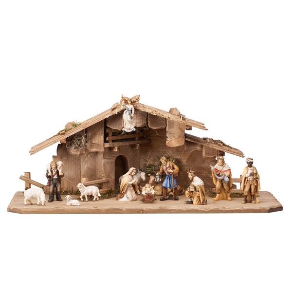 HE Nativity set 15 pcs - stable Holy Night - colored