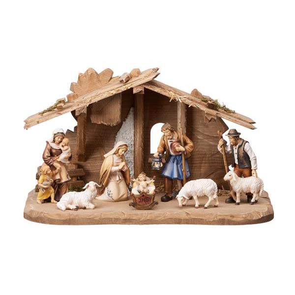 HE Nativity set 9 pcs-Stable Tyrol - colored