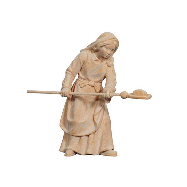 ZI Shepherdess with bread - natural wood
