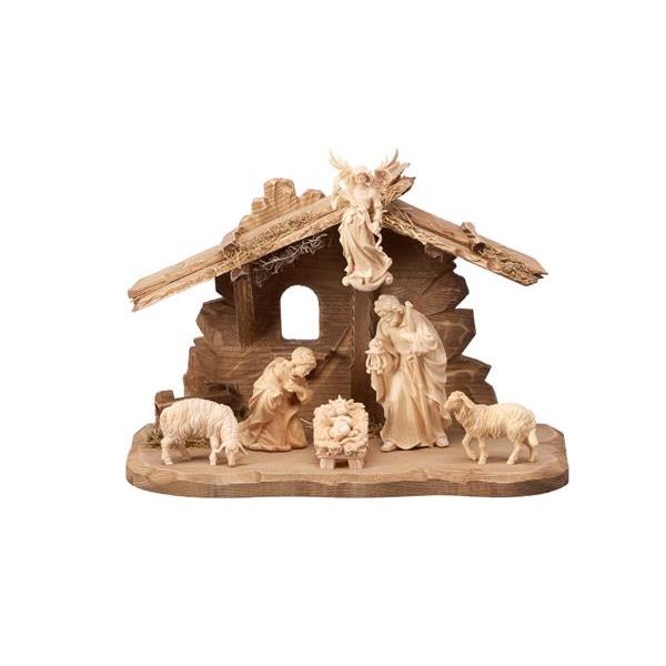 ZI Nativity set 8 pcs-stab.Tyrol for Holy Family - natural wood