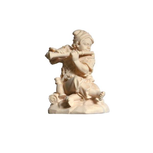 RA Boy sitting with flute - natural wood