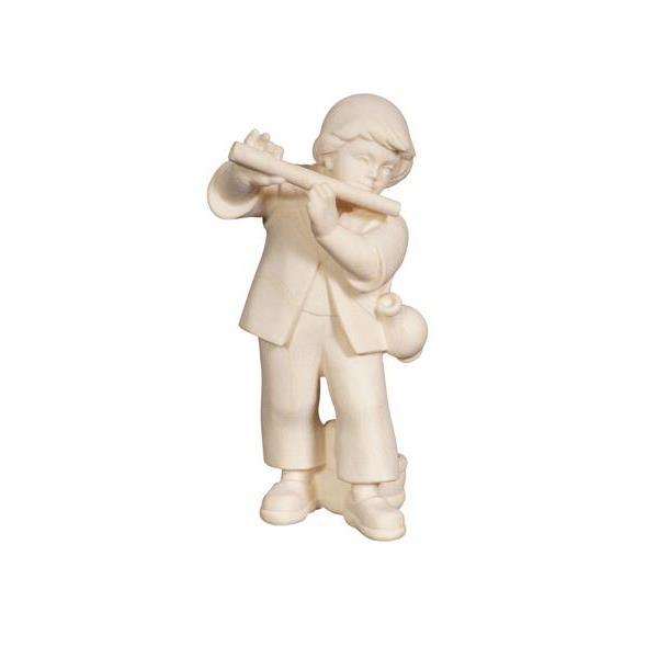 PE Boy with flute - natural wood