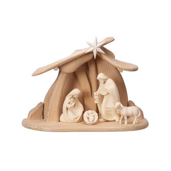 PE Nativity set 6 pcs-stable Pema for Hl.Family - natural wood