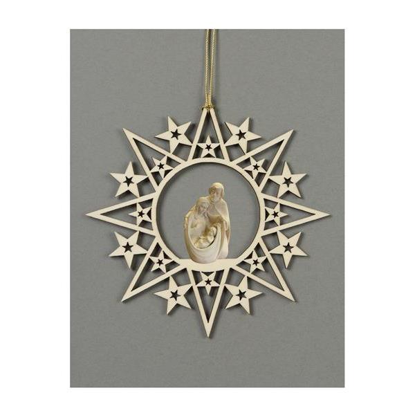Star with stars-crib of Peace - natural wood