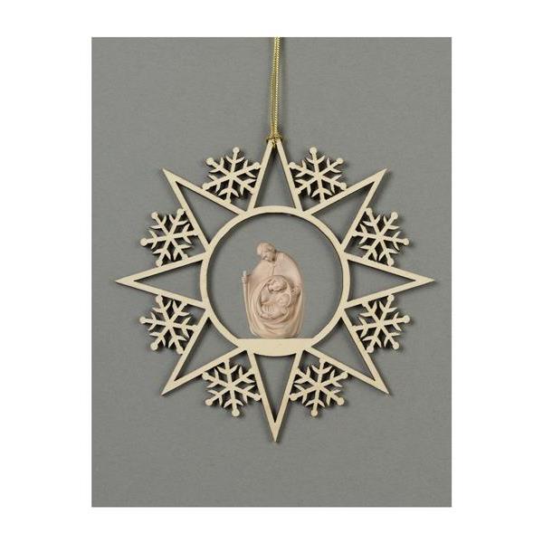 Star with snowflakes-Armonia Fam. - natural wood