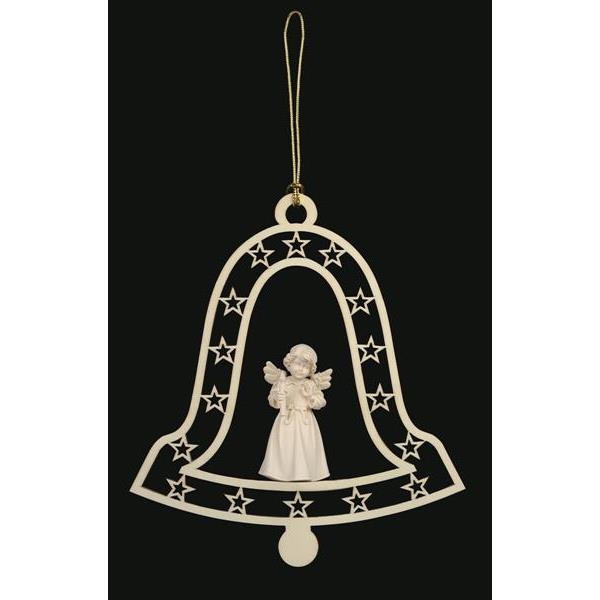 Bell-Bell ang.stand.with candle - natural wood
