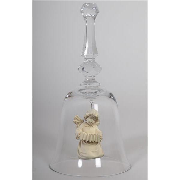 Crystal bell with Bell angel piano acc. - natural wood