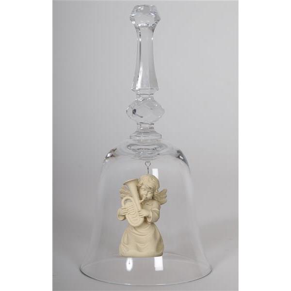 Crystal bell with Bell angel tuba - natural wood