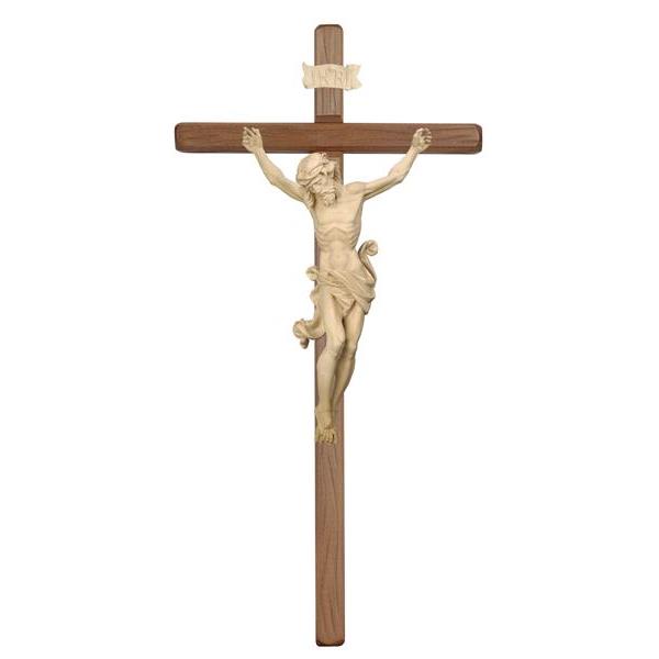 Cristo Leonardo cruz recta oscura - natural
