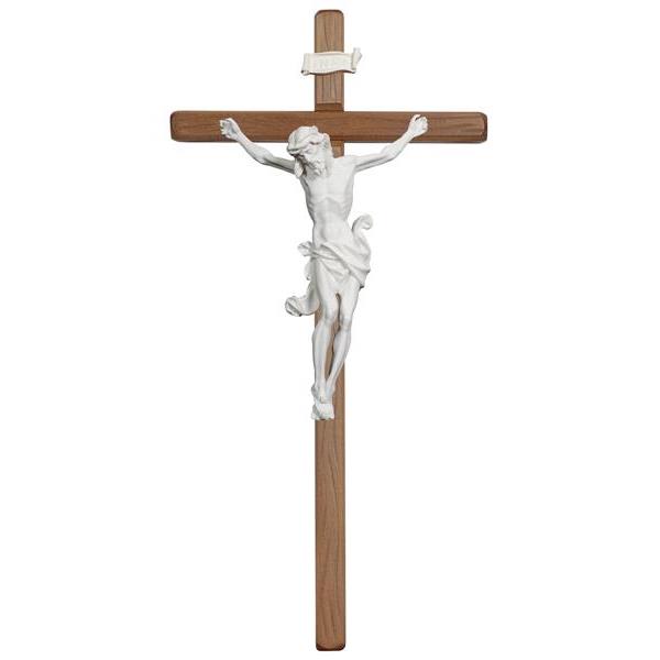 Cristo Leonardo resina cruz recta - natural