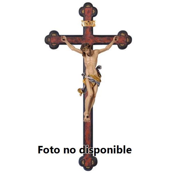 Cristo Leonardo cruz barroca envejecida - 