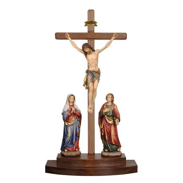 Grupo de Crucifixión Siena cruz para apoyar - coloreado