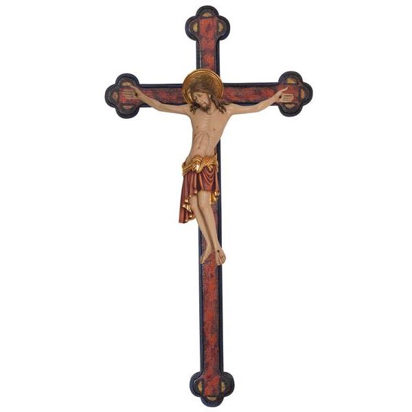 Cristo Cimabue cruz barroca envejecido - coloreado