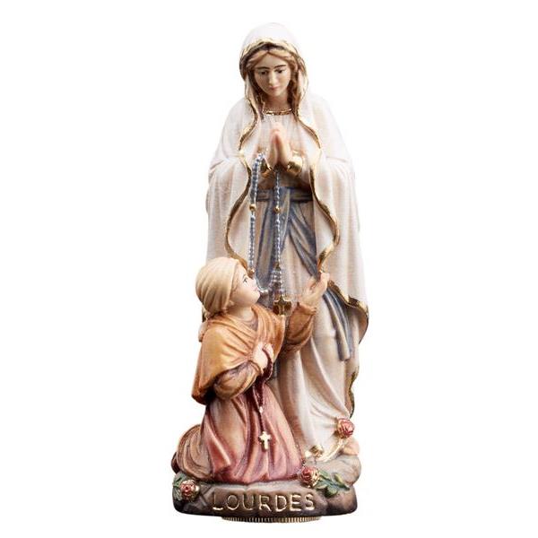 Urna Virgen Lourdes con Bernadette - coloreado