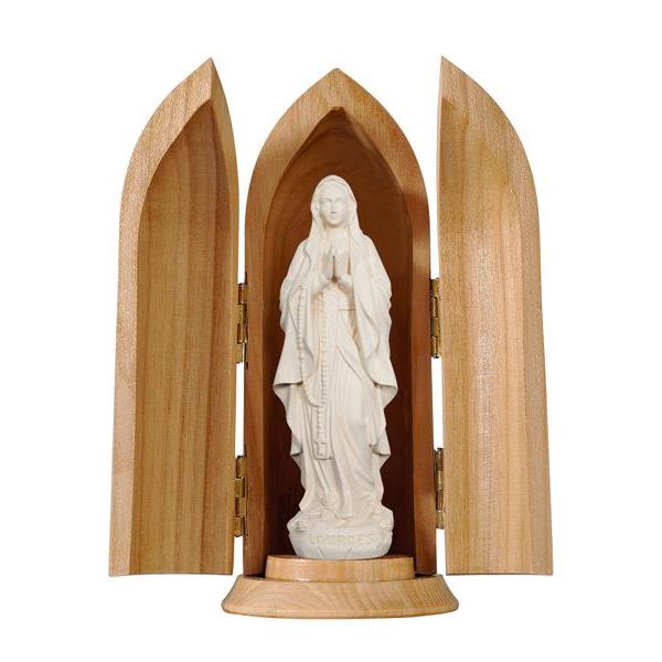 Virgen de Lourdes en nicho - natural