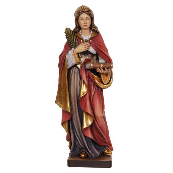 Figura santa femenina con palma y libro - coloreado