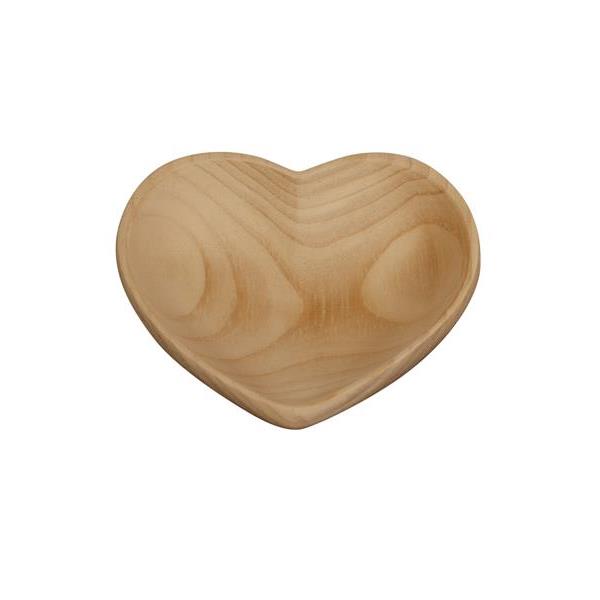 Escudilla corazón de madera de pino - natural