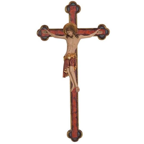 Cristo Cimabue cruz barroca oro puro - coloreado