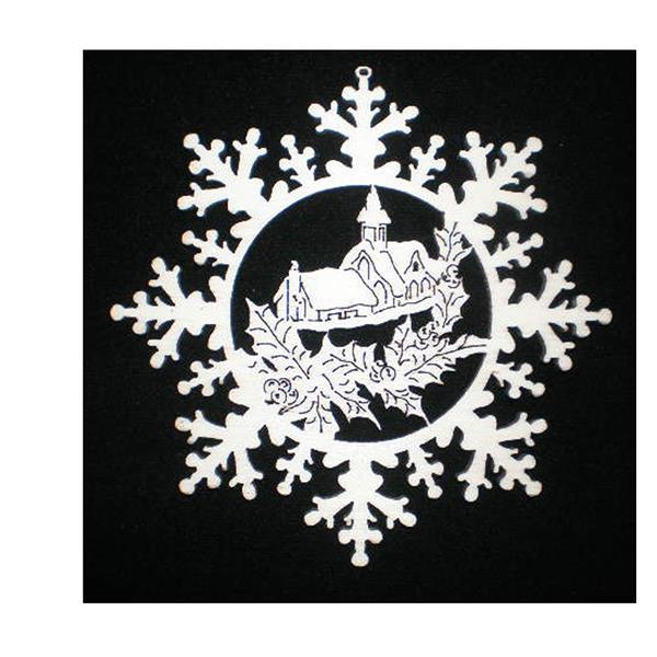 Estrella de nieve con capilla - natural