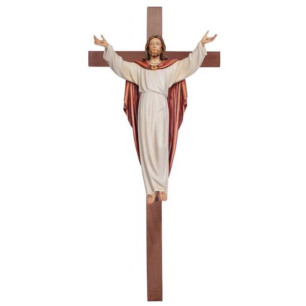 Cristo Risorto su croce diritta - colorato