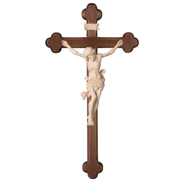 Cristo Leonardo croce barocca scura - naturale